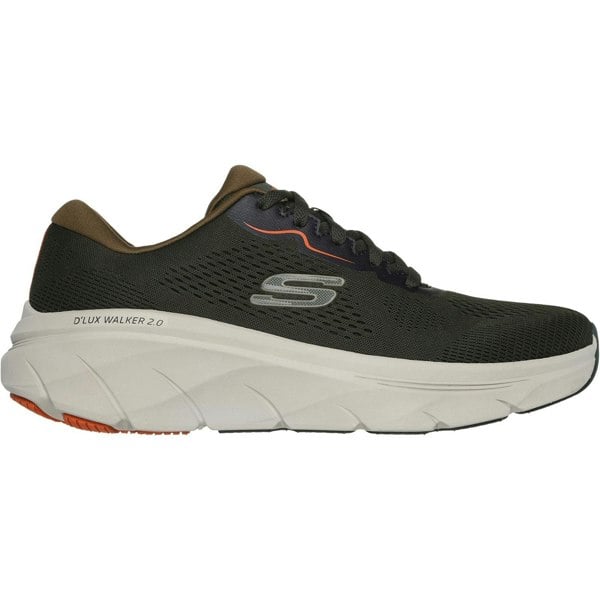 Skechers D'Lux Walker 2.0 Men's Trainers in Olive/Orange