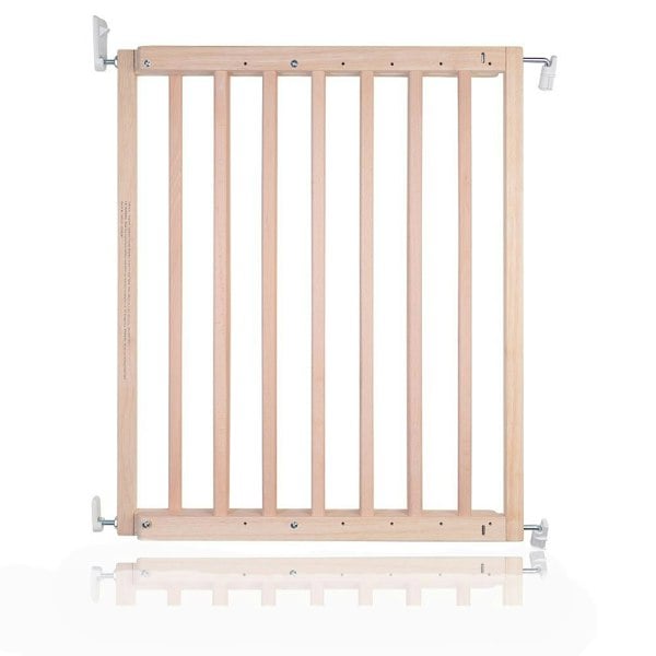 Bettacare Chunky Wooden Screw Fit Dog Gate, 63.5cm - 105.5cm, Natural, Wooden Dog Gate Gate, Screw Fit Pet Stair Gate, Puppy Gate