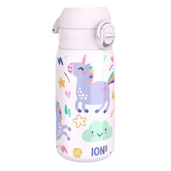 ION8 Leak Proof Thermal Steel Water Bottle, Insulated Steel, Unicorns, 320ml (11oz)