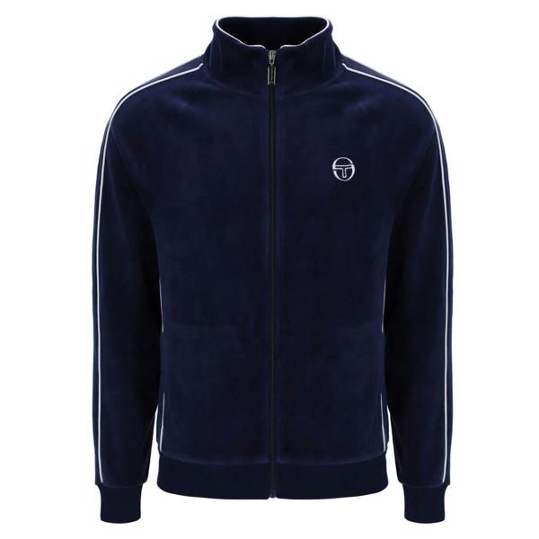 Sergio Tacchini Tasso Velour Track Top Jacket Maritime Blue/White