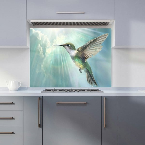 Warren Reed - Designer Hummingbird In A Beautiful Sky Kitchen Splashback