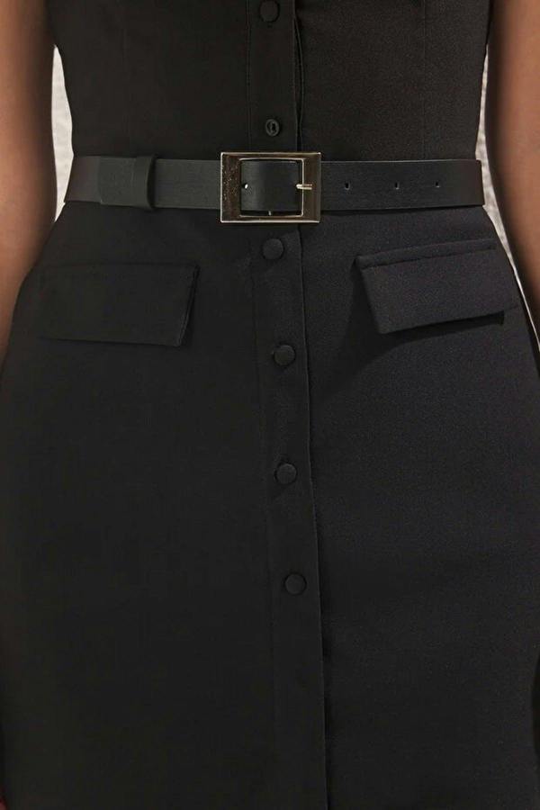 WOVCOR Belted Short Skirt Wide Leg Playsuit