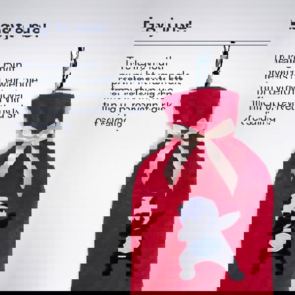 ChilliPak Hot Water Bottle with Sherpa Fleece Cover - 2 Litre - Panda