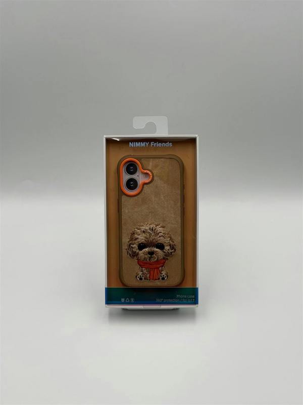 Nimmy Friends Nimmy Big Eye Cute Pet Poodle Dog Case with MagSafe for iPhone 17 6.3" Brown Orange - N-XDY-IP17-04