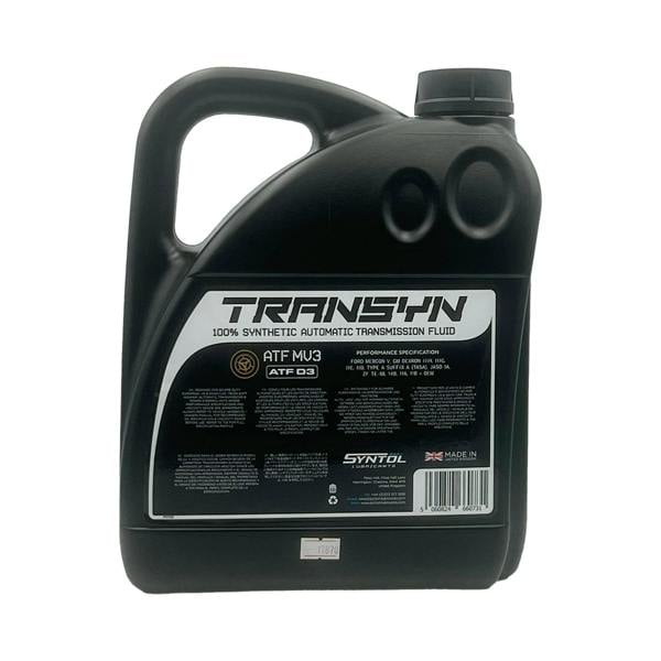 Syntol Transyn ATF MV3 Fully Synthetic Automatic Transmission Fluid Jaso 1A 4L