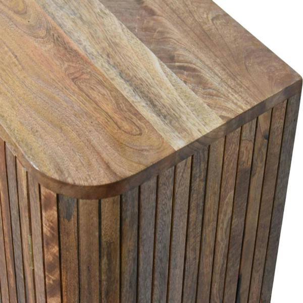 Artisan Furniture Solid Mango Wood Fluted Curve Cabinet
