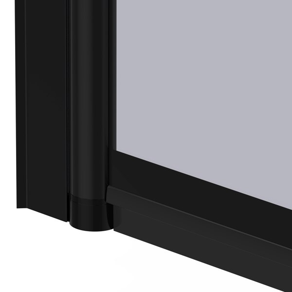 Living and Home 4mm Thickness Tempered Glass Shower Screen