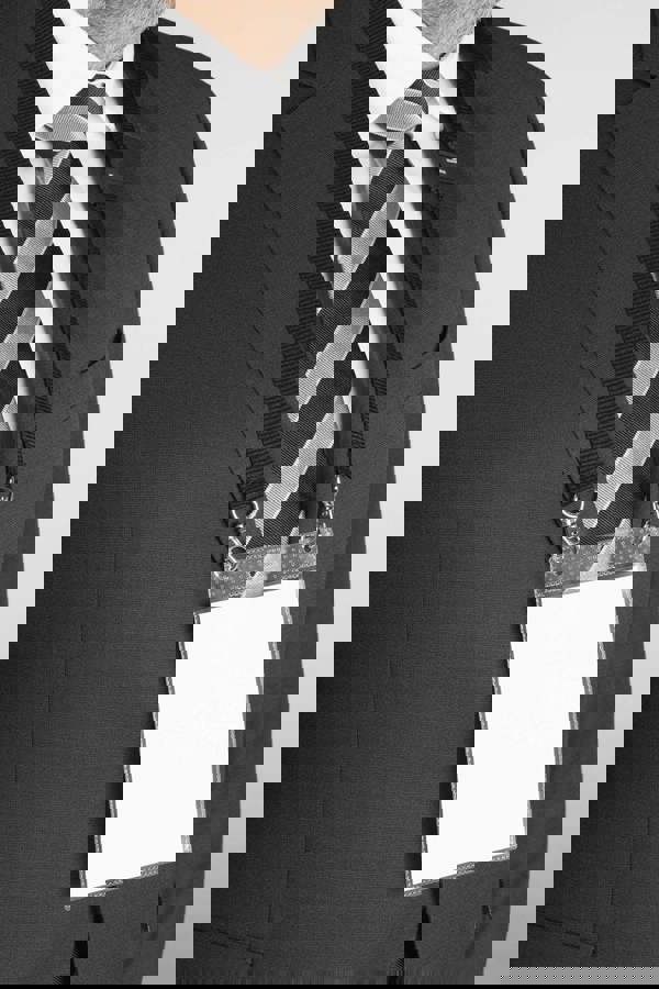 Durable Safety-Release Lanyard Name Badge ID Ticket Holder | 10 Pack | A6 Black