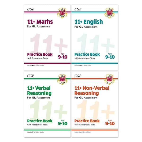 CGP 11+ GL Practice Book & Assessment Tests Bundle – Ages 9-10 (Maths, English, Verbal Reasoning, Non-Verbal Reasoning)