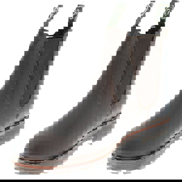 Frank James Brigstock Brogue Leather Pull On Mens Brogue Chelsea Dealer Boots