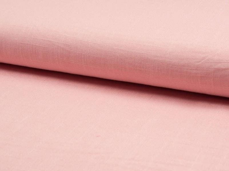Minerva Core Range Deadstock Washed Slub Linen Viscose Fabric - Plain Design Dressmaking Fabric, 130 cm / 52" Wide - per metre