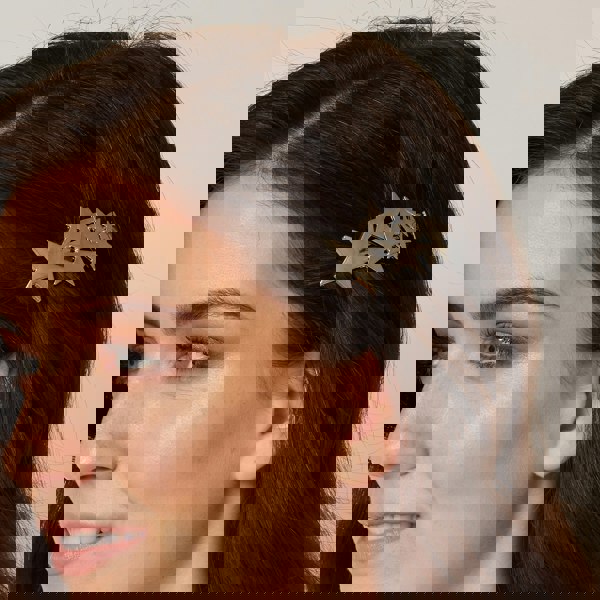 star hair clip silver barrette