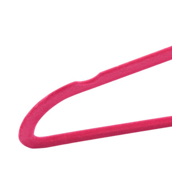 Berkfield 100 pcs Clothes Hanger Set Anti-slip Pink Velvet