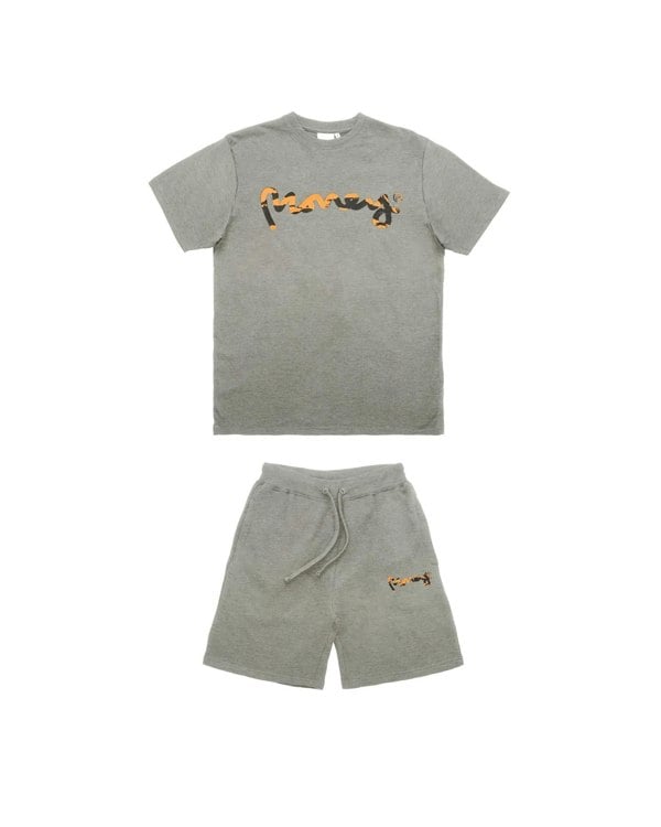 Money LA Camo Twin Set Grey Melange