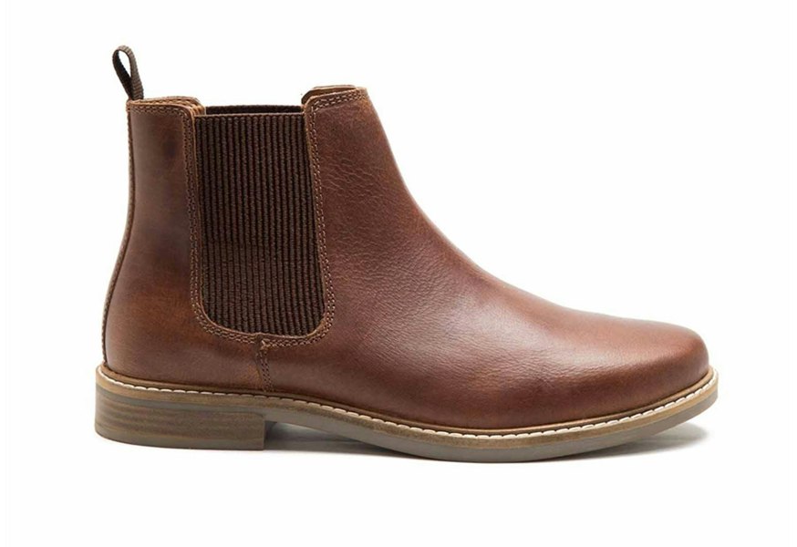 Thomas Crick Red Tape Crick Bamford Leather Mens Pull On Brown Chelsea Boots