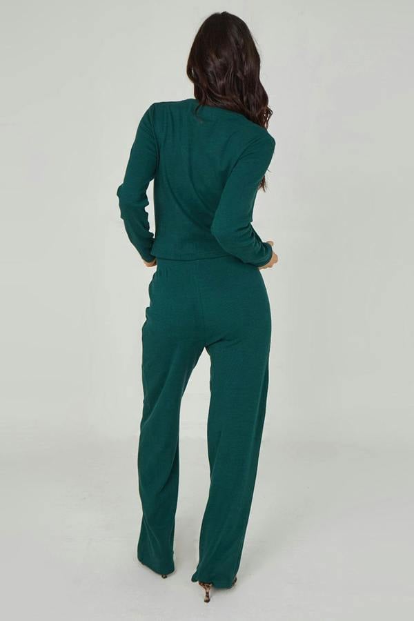 Urban Bliss Green Long Sleeved Button Front Top