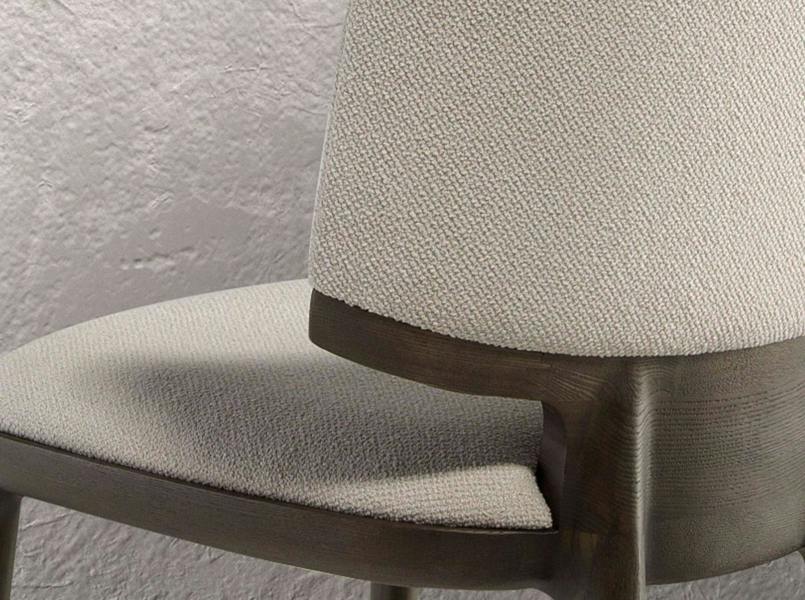 Angel Cerdá Light Grey Fabric Chair 4165