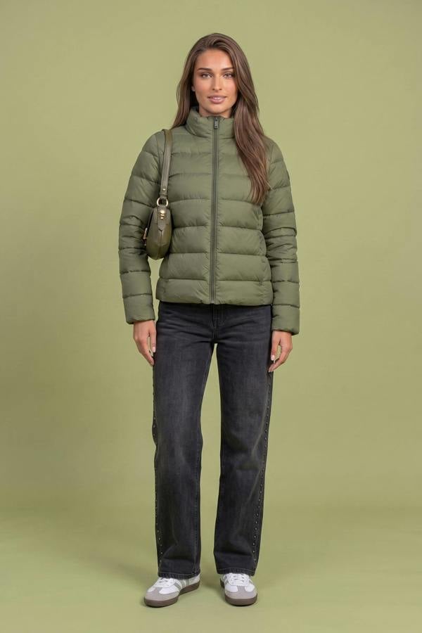 Urban Bliss Compact Puffer Jacket Khaki