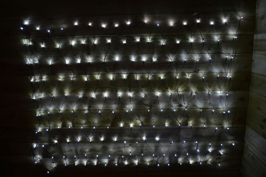 Samuel Alexander 1.7m x 1.2m 180 LED Premier Indoor Outdoor Multifunction Christmas Net Light with Timer in Cool White