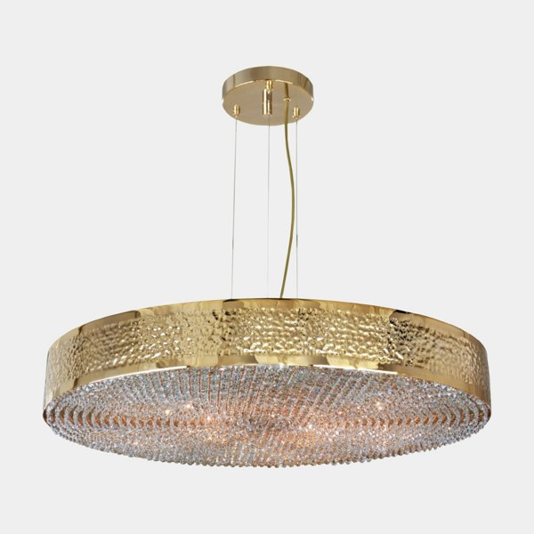 Castro Lighting Penthouse Gold-Plated Crystal Suspension Light