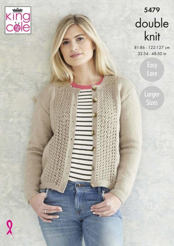 King Cole Subtle Drifter DK Knitting Pattern 5479, Cardigans, Scarves, Headwear for Women, 32 - 50 Inches - Easy