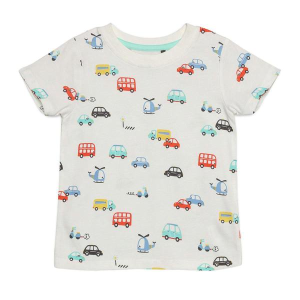 Mini Cuddles Baby Boys 3pk Printed T-Shirts, Multicolour