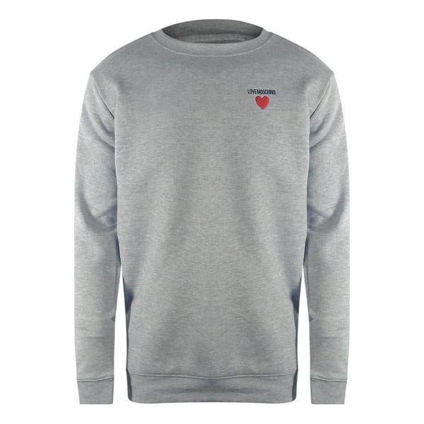 Moschino Love Moschino Heart Logo Grey Sweatshirt