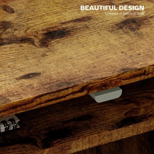 Wyld Haus Nonoel 90cm Wooden Wood Effect Box Style Work Desk With Shelving