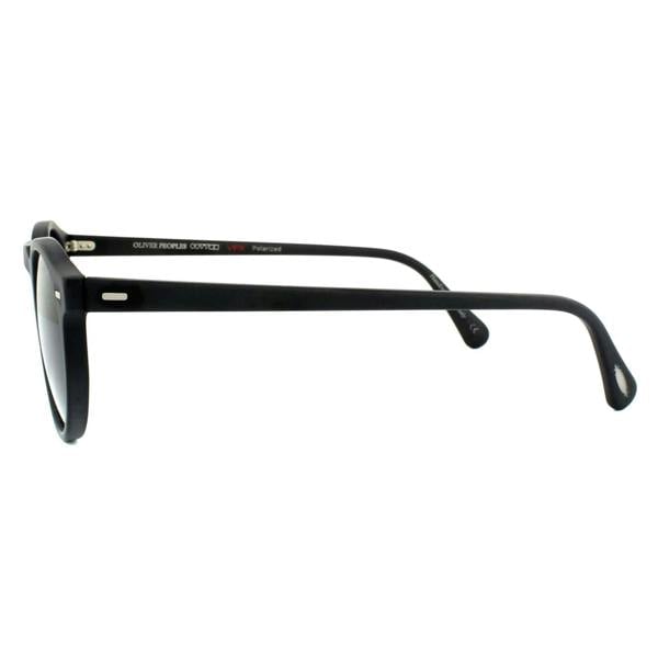 Oliver Peoples Sunglasses Gregory Peck 5217 1031/P2 Matt Black Midnight Express Polarized VFX