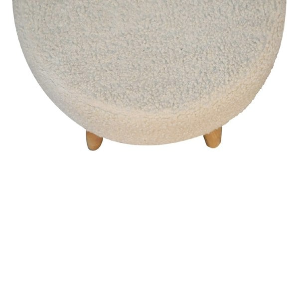 Artisan Furniture Cream Boucle Petite Footstool