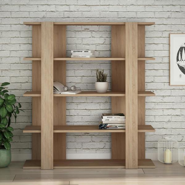 Decortie Tita 4 Tier Modern Bookcase Wall Mounted Shelving Unit 122cm