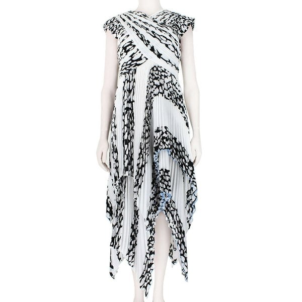 Proenza Schouler runway collection dress in a black and white leopard pattern