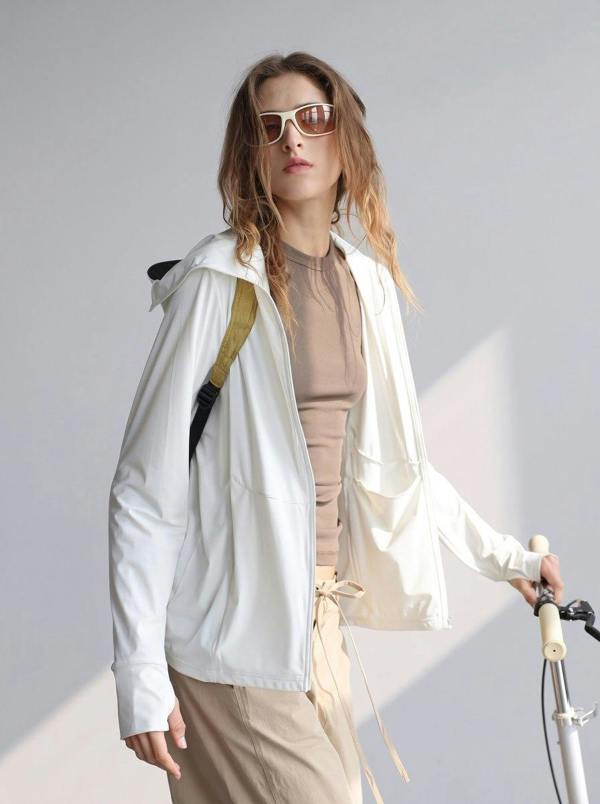 Anniou Breathable UPF50+ UV Protection Jacket - ivory