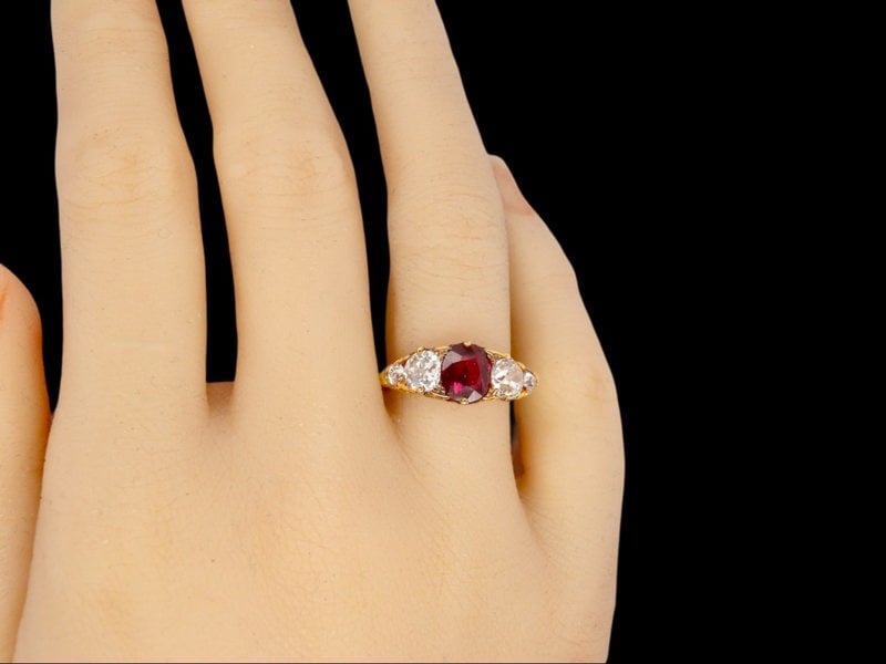 Vintage Tom A fine Victorian Ruby and Diamond ring