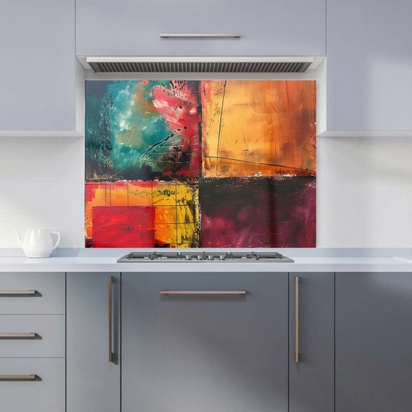 Warren Reed - Designer Quadrant Fusion: Colours In Conflict Kitchen Splashback