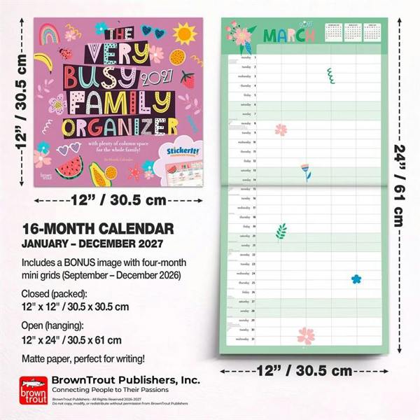 The Very Busy Family Organiser 2027, Family Planners, Month To View, Family, Gift