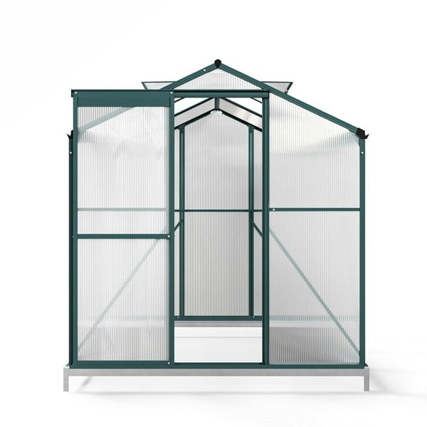 6' x 6' ft Garden Hobby Greenhouse Green Framed with Vent Garden Storages & Greenhouses Living and Home