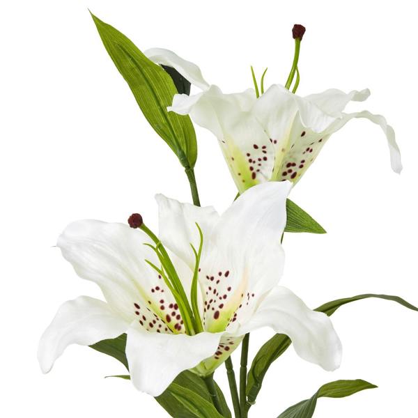 Wyld Haus Set of 3 Artificial Flowers White Madonna Lily Sprays