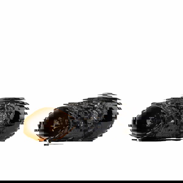 Embassy London Milliner Platform - Emboss - Women's leather chunky 1 inch platform ankle boot in black