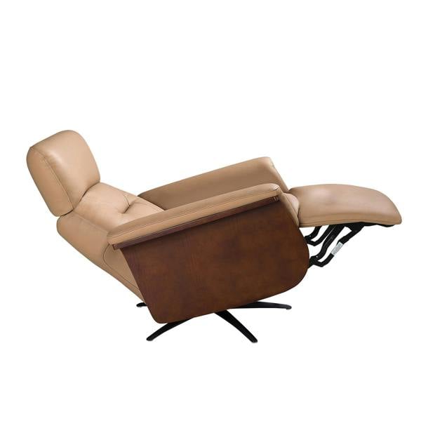 Angel Cerdá Brown leather swivel relax armchair 5198