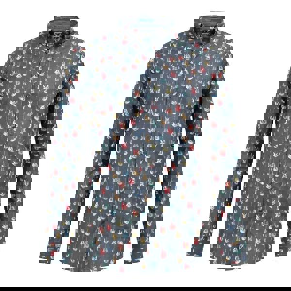 Duke Mens D555 Wakefield Guitar Kingsize Shirt - Grey