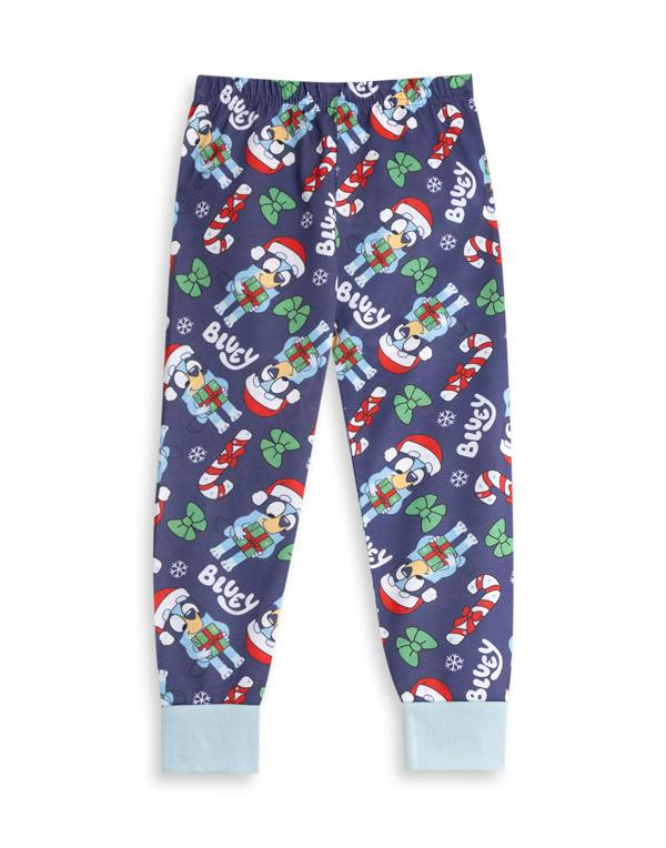 Bluey Unisex Kids Multicoloured Christmas Long Sleeve Long Leg Pyjama Set