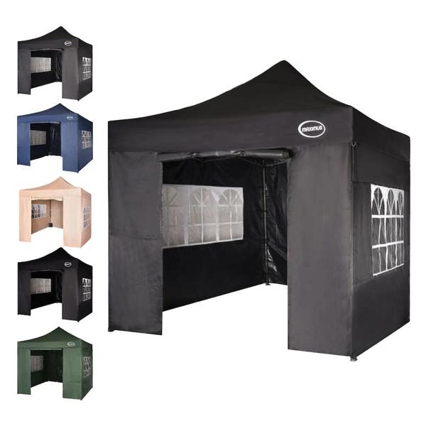 3x3m Heavy Duty Pop up Gazebo Outdoor Patio Canopy Tent With Removale sides Maximus Grey