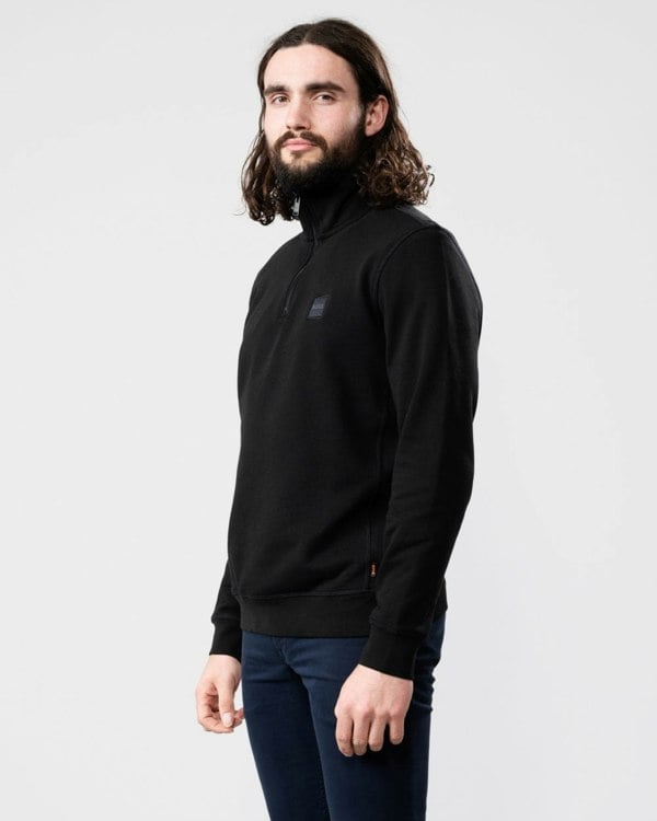 BOSS Orange Zetrust Mens 1/4 Zip Sweatshirt - Black 001