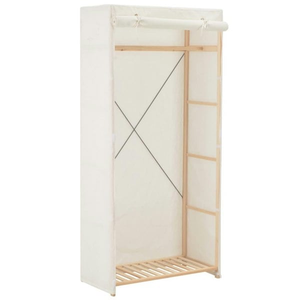 Berkfield Wardrobe White 79x40x170 cm Fabric