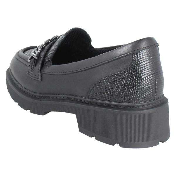 Clarks Girls Clarks Chunky Square Toe Loafer School Shoes Eris Edge