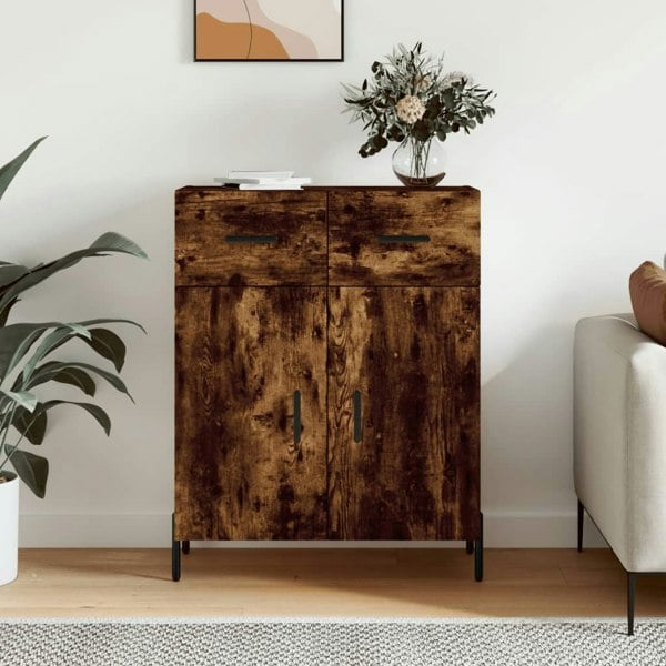 Berkfield Sideboard Smoked Oak 69.5x34x90 cm Engineered Wood