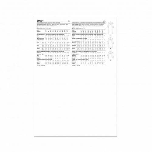 Simplicity Sewing Pattern 9684, Coats, Jackets for Women, H5 (6-8-10-12-14) - Easy