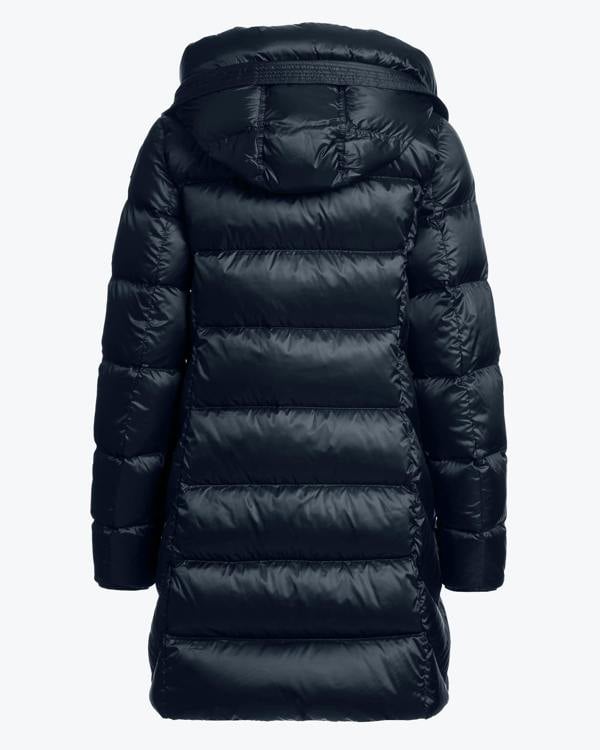 Parajumpers Marion Womens Down Jacket with Hood - Blue Navy 316, back