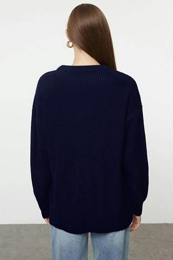 WOVCOR Ribbed Soft Textured Knit Sweater
